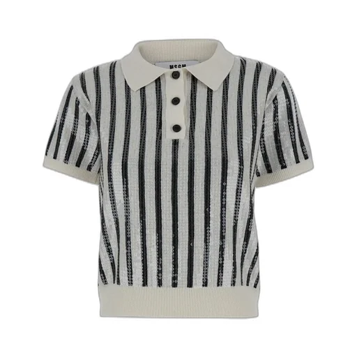 Sequin Embellished Short-Sleeved Jumper
