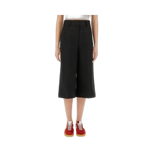 Wide-Leg Knee Length Bermuda Shorts