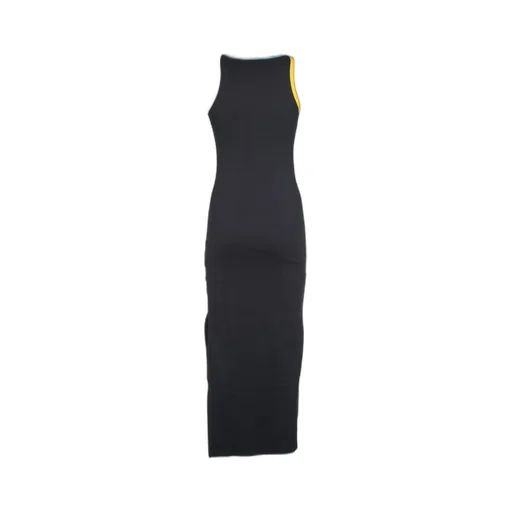 Logo Printed Side Slit Maxi Tank Dress