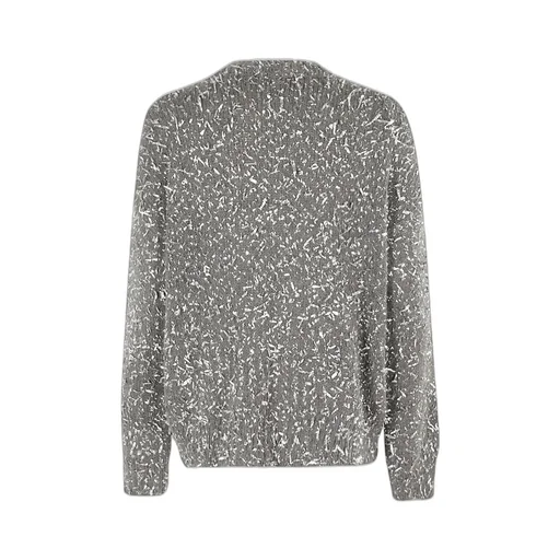 Frayed-Effect Drop Shoulder Jumper