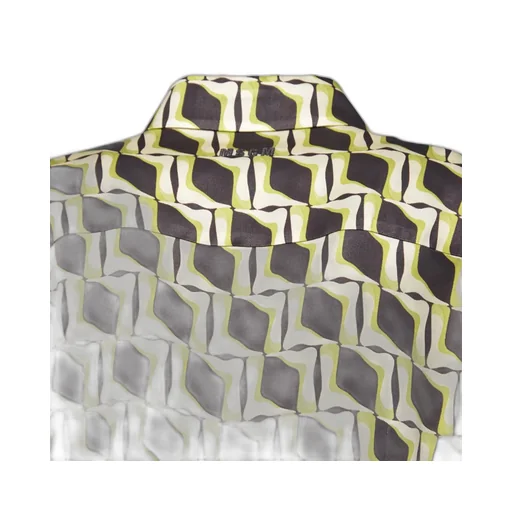 Geometric Printed Long-Sleeved Shirt