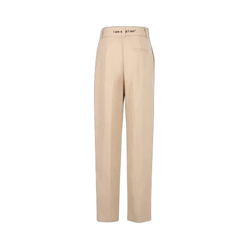 Logo Embroidered Belted Trousers