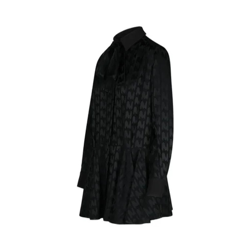 All-Over Patterned Long-Sleeved Dress