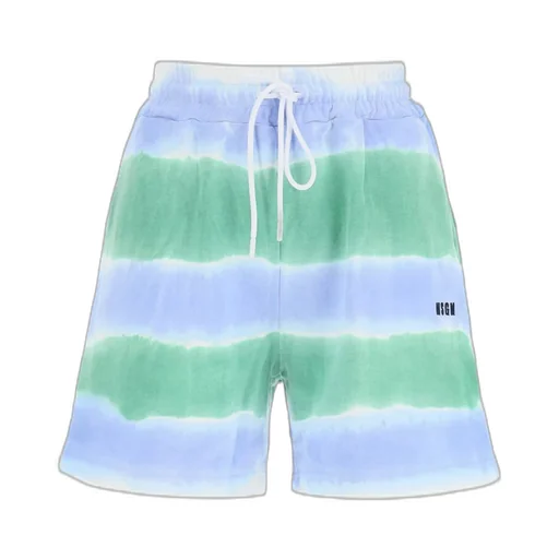 Striped Tie-Dye Jersey Shorts