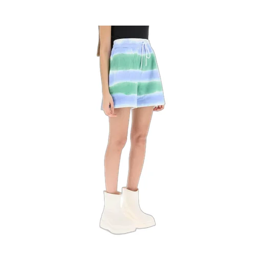 Striped Tie-Dye Jersey Shorts