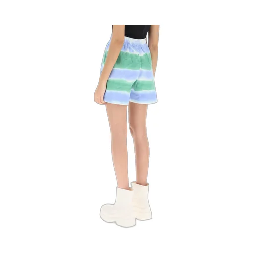 Striped Tie-Dye Jersey Shorts