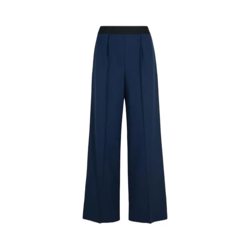 Elasticated Waistband Wide-Leg Trousers