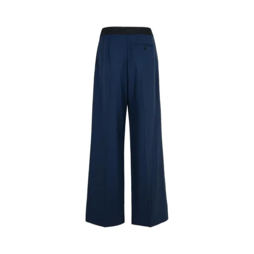 Elasticated Waistband Wide-Leg Trousers
