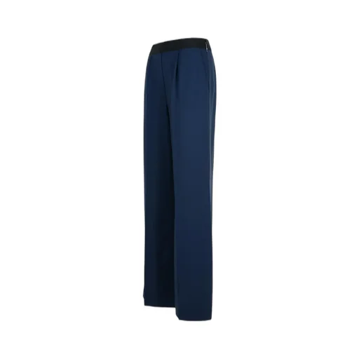 Elasticated Waistband Wide-Leg Trousers