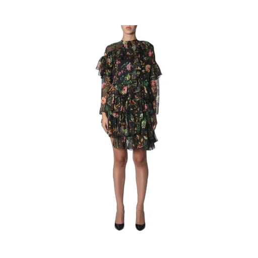 Asymmetric Floral Print Dress