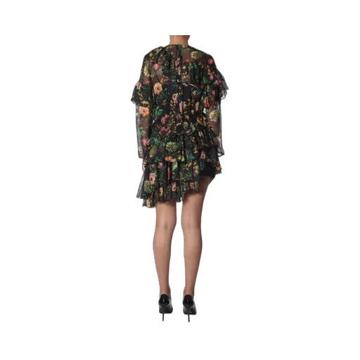 Asymmetric Floral Print Dress