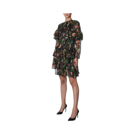 Asymmetric Floral Print Dress