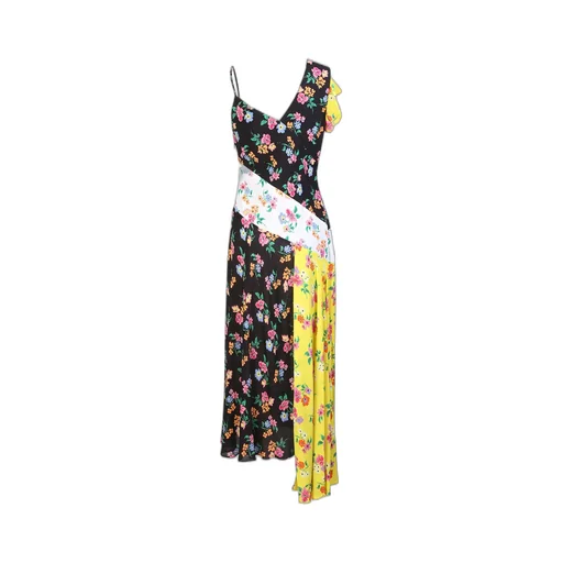 Allover Printed Asymmetric Hem Dress