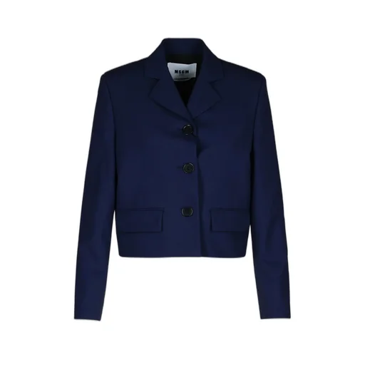 Logo Patch Cropped Boxy Jacket