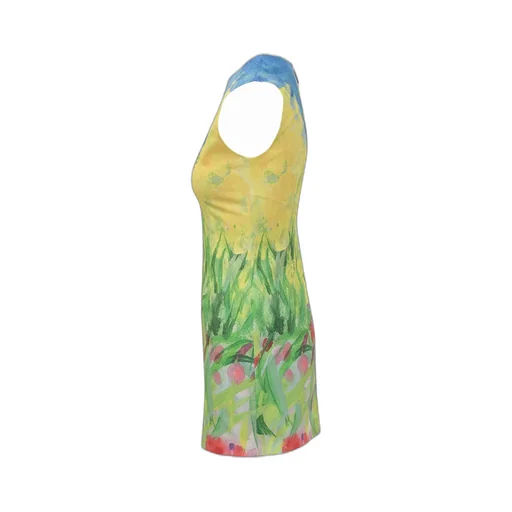 Printed Sleeveless Mini Dress