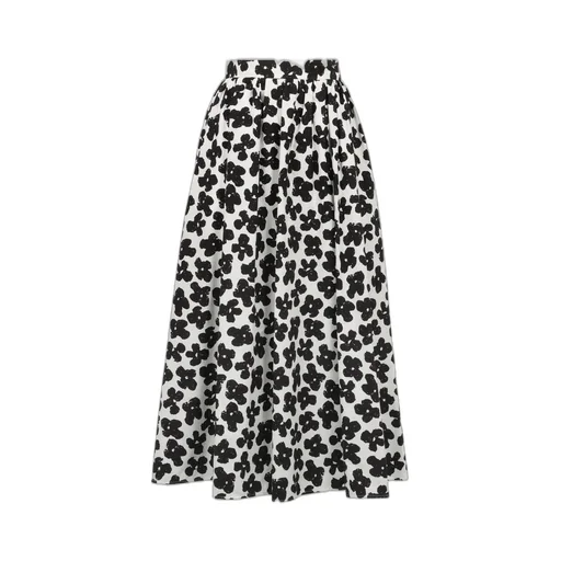 Floral-Print Pleated Maxi Skirt