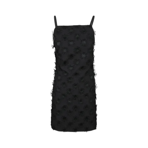 Floral Patch Square Neck Mini Dress