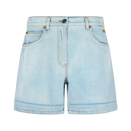 Logo Patch Denim Shorts