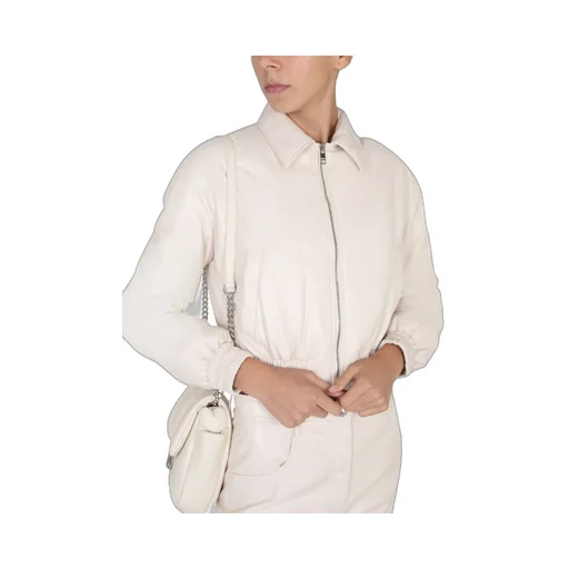 Cropped Zipped Bomber Jacket