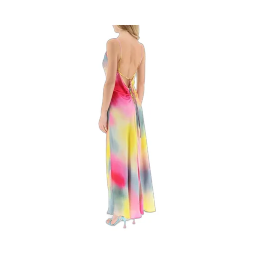 Watercolour Cowl Neck Maxi Dress