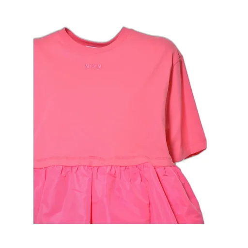 Logo Embroidered Ruffle Detailed Top