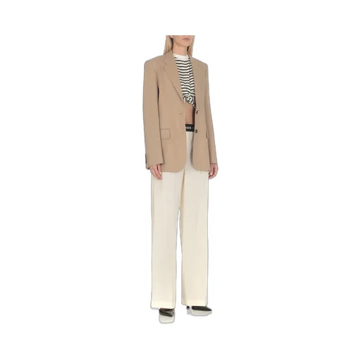 Logo Waistband Wide-Leg Pants