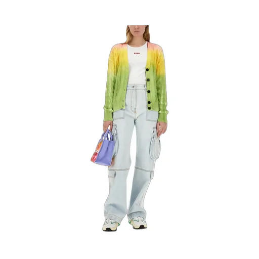 Tie-Dyed Knitted Cardigan