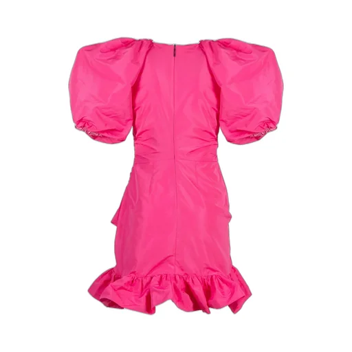 Ruffle Detailed Puff-Sleeved Dress