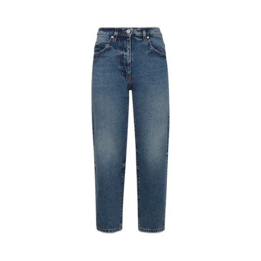 Logo Patch Straight Leg Jeans