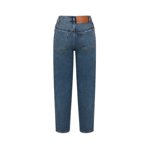 Logo Patch Straight Leg Jeans