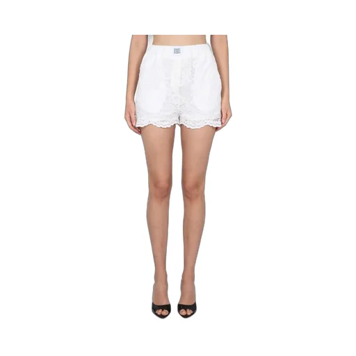 Logo-Patch Elasticated Waistband Laced Shorts