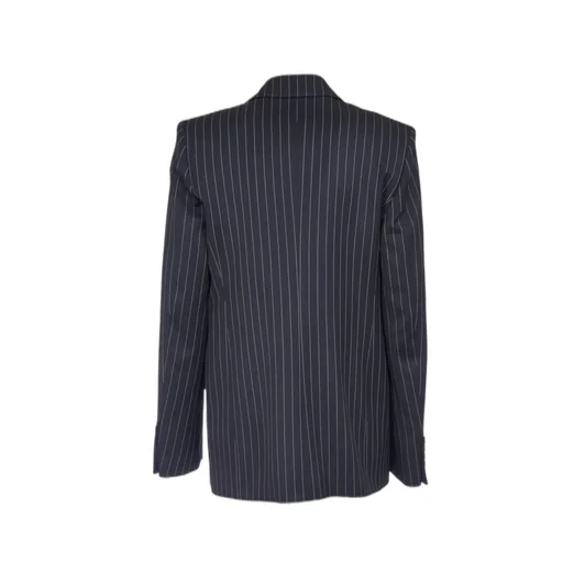 Pinstripe Single-Breasted Tailored Blazer