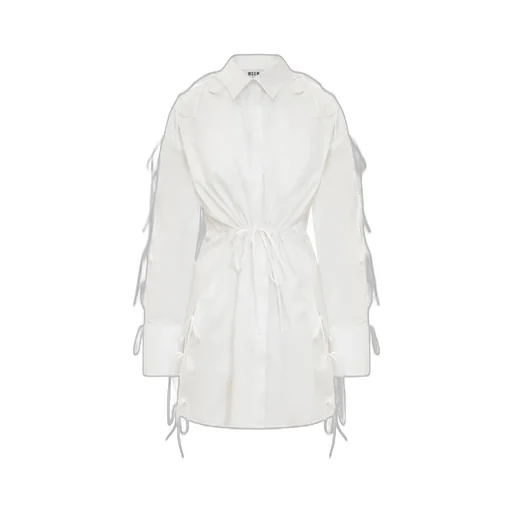 Lace-Up Detailed Shirt Dress