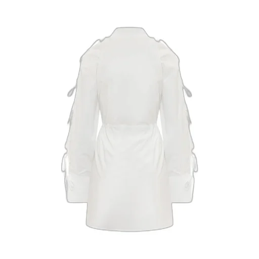 Lace-Up Detailed Shirt Dress