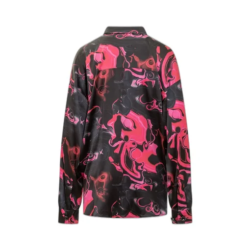 Allover Graphic Printed Long-Sleeved Shirt