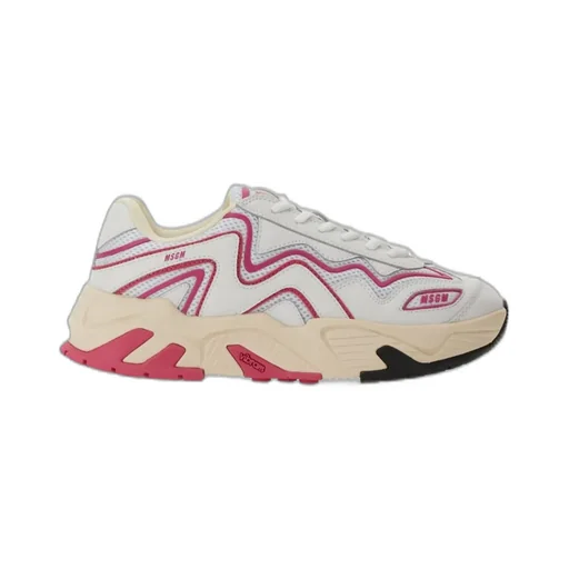 Panelled Lace-Up Sneakers