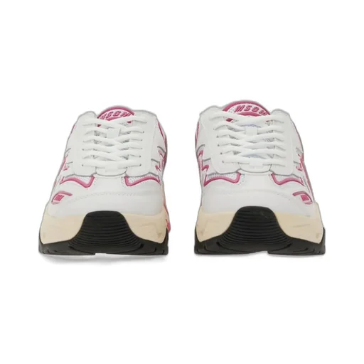 Panelled Lace-Up Sneakers