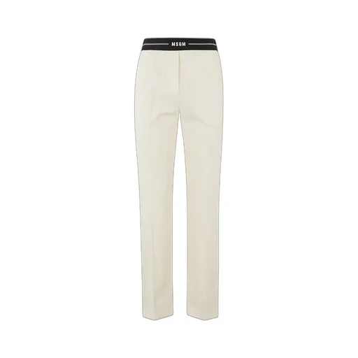 Logo Waistband Tapered Trousers