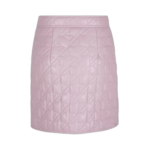 Quilted Buttoned Mini Skirt