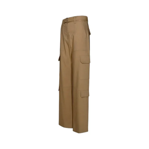 Belted High-Waist Palazzo Cargo Pants