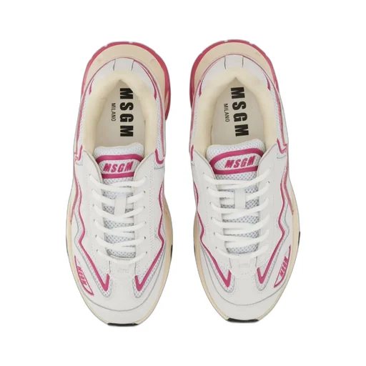 Panelled Lace-Up Sneakers