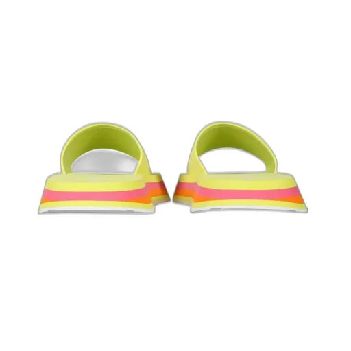 Chunky Color-Block Slip-On Slides