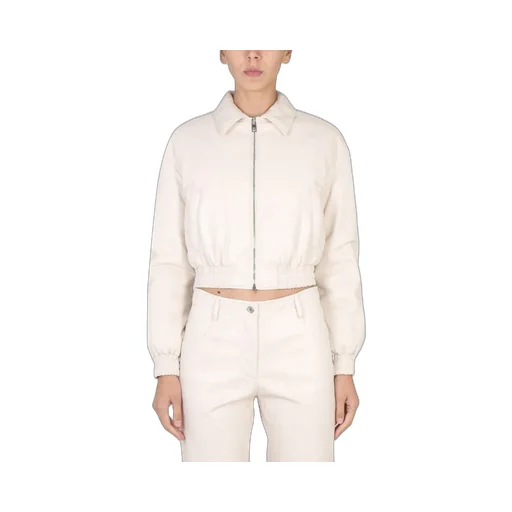 Cropped Zipped Bomber Jacket