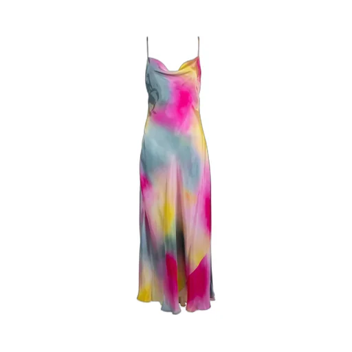 Watercolour Cowl Neck Maxi Dress