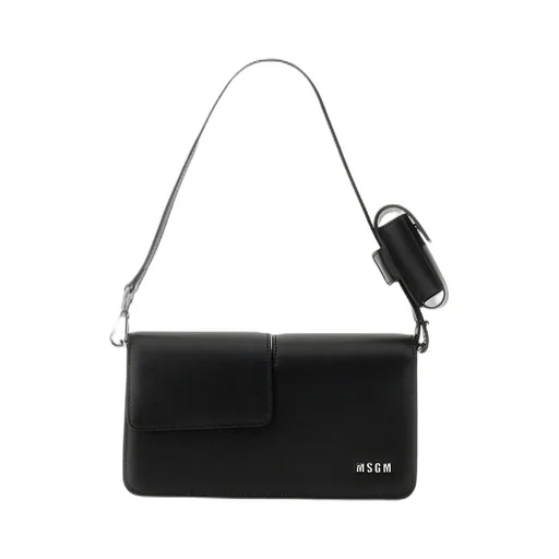 Logo Plaque Double Flap Shoulder Bag