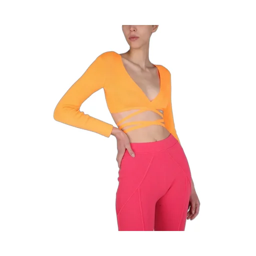 Cropped V-Neck Top