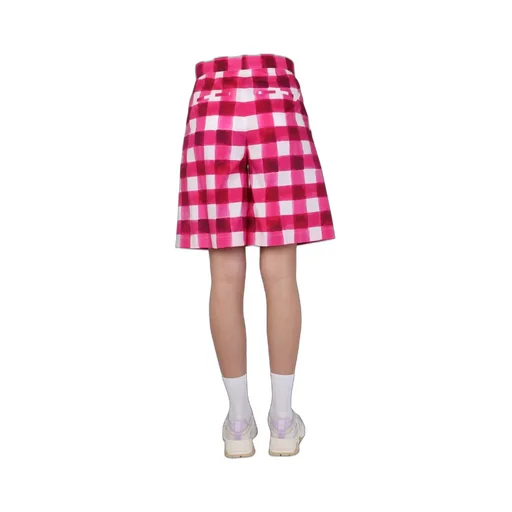High Waisted Checked Shorts