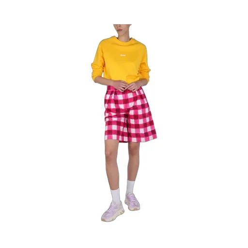 High Waisted Checked Shorts