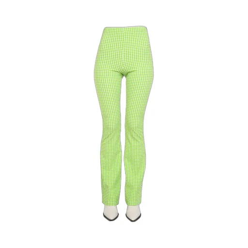 High Waisted Checked Flared Pants