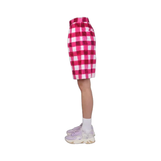 High Waisted Checked Shorts